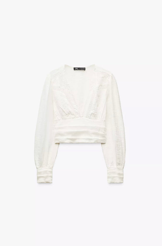CAMISA CROP ESTRUCTURA