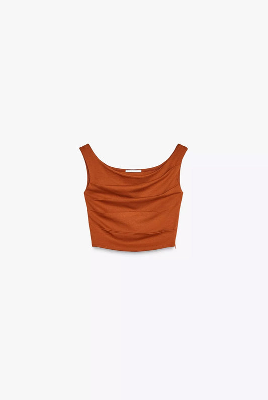 CROP TOP DRAPEADO