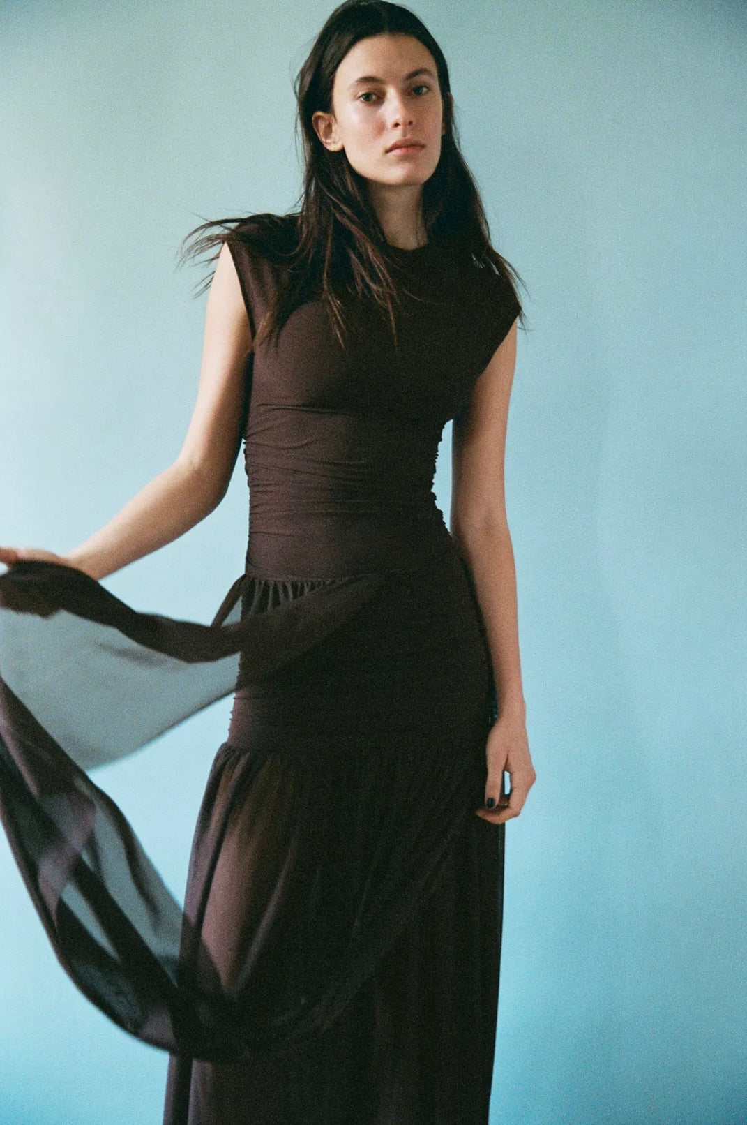 VESTIDO COMBINADO TUL GLOBO