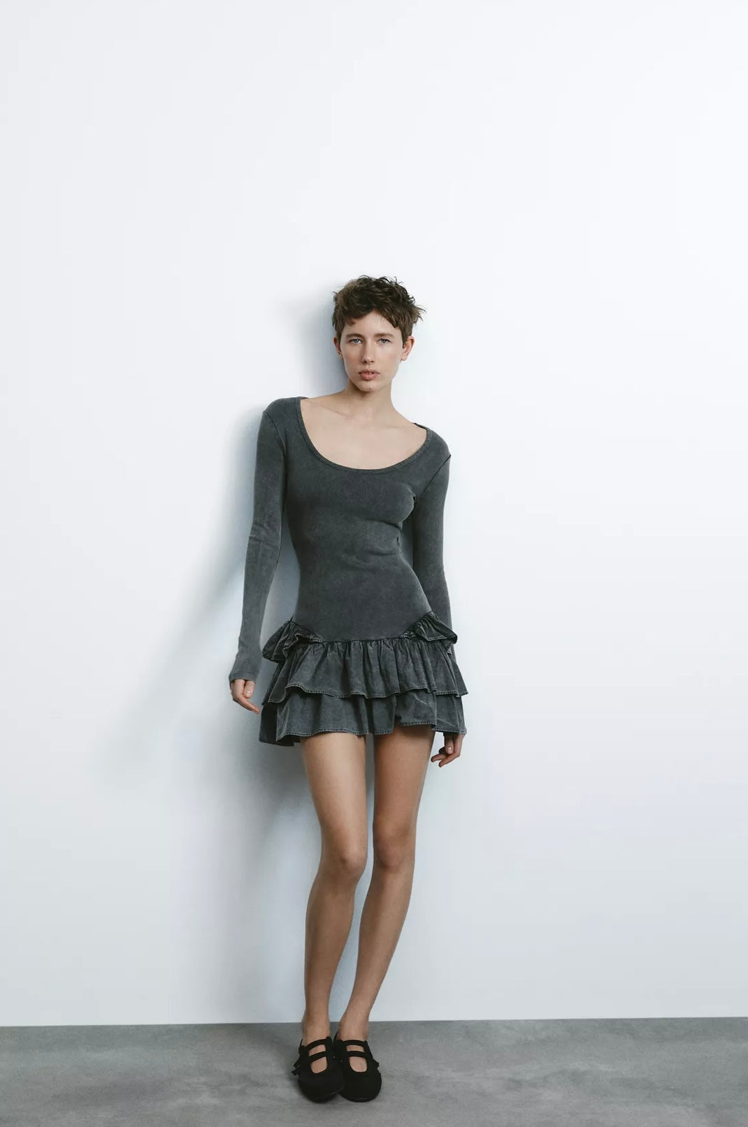 VESTIDO OLANES EFECTO LAVADO