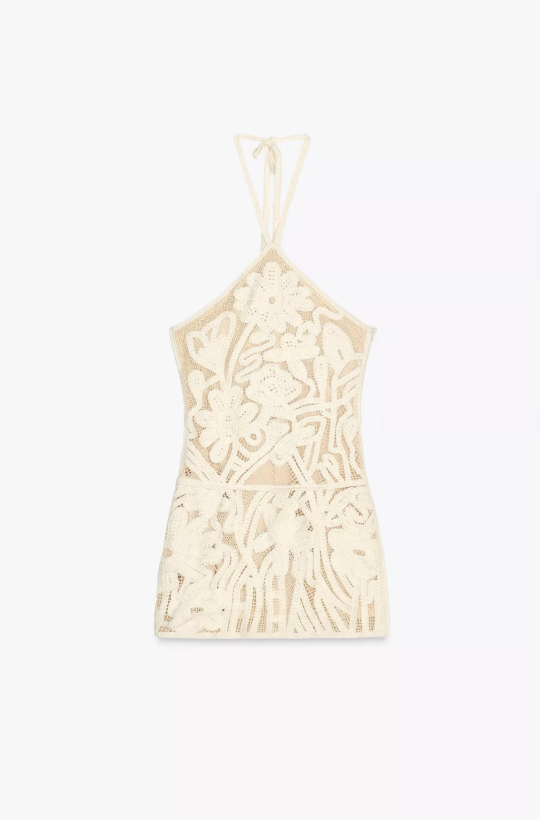 VESTIDO HALTER BORDADO