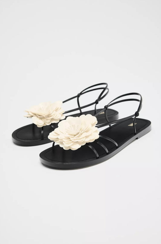 SANDALIA PLANA FLOR