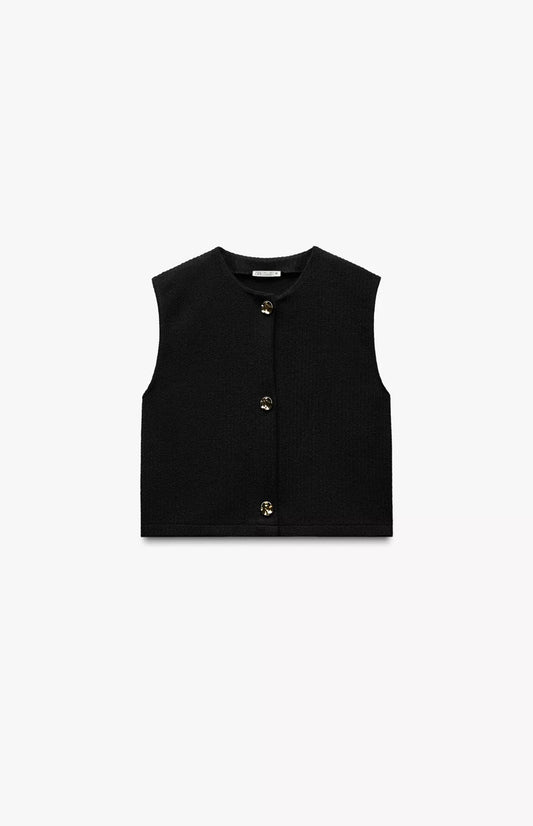 TOP CHALECO ESTRUCTURA BOTONES