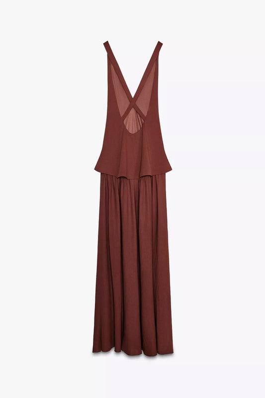 VESTIDO MIDI COMBINADO