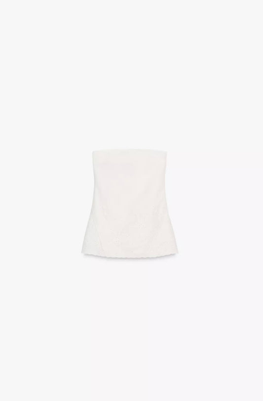 TOP STRAPLESS BORDADOS