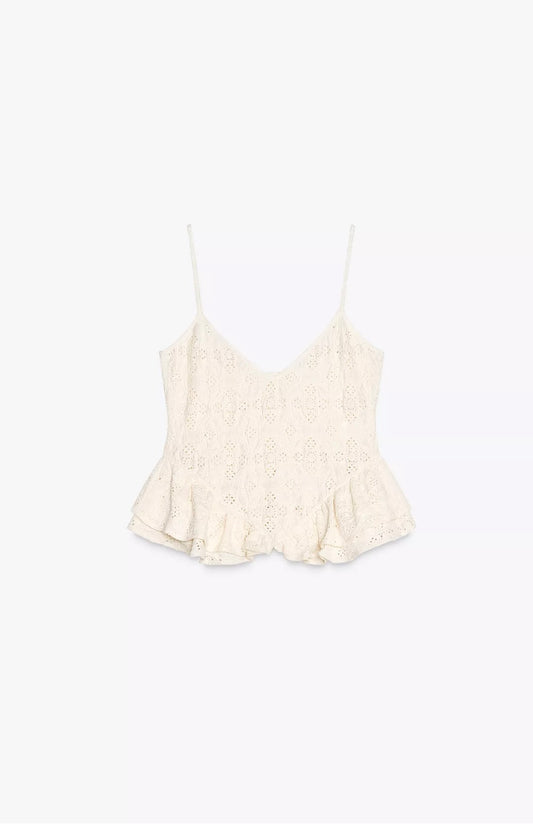 TOP PEPLUM BORDADOS