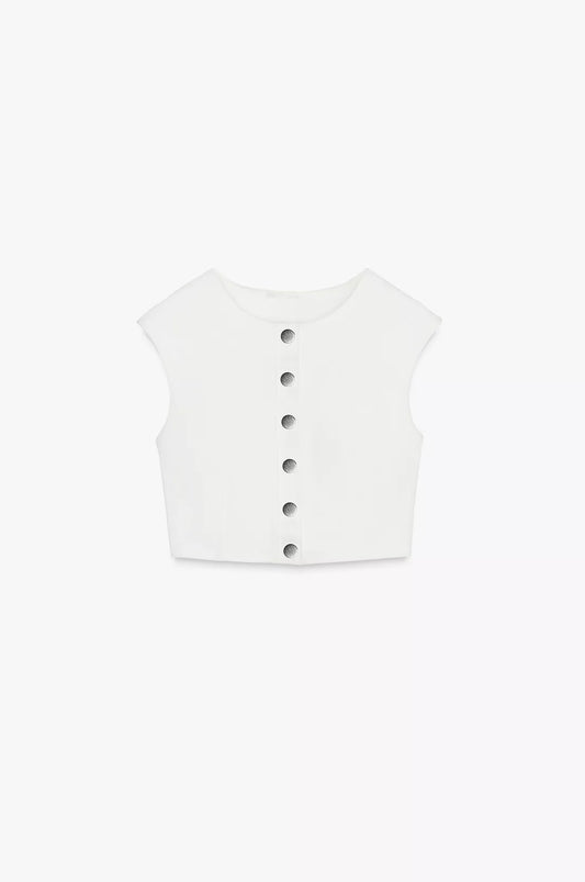 TOP CREPE BOTONES