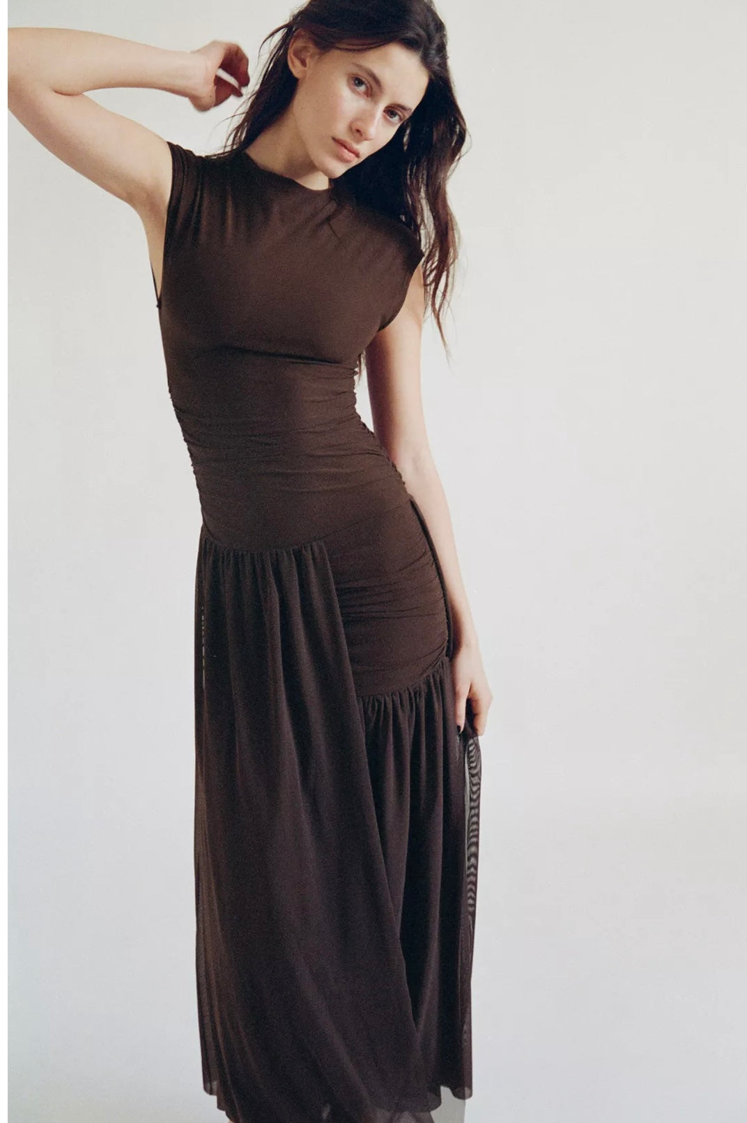 VESTIDO COMBINADO TUL GLOBO