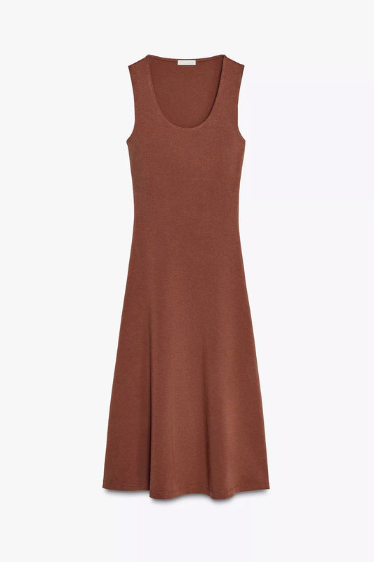 VESTIDO MIDI INTERLOCK