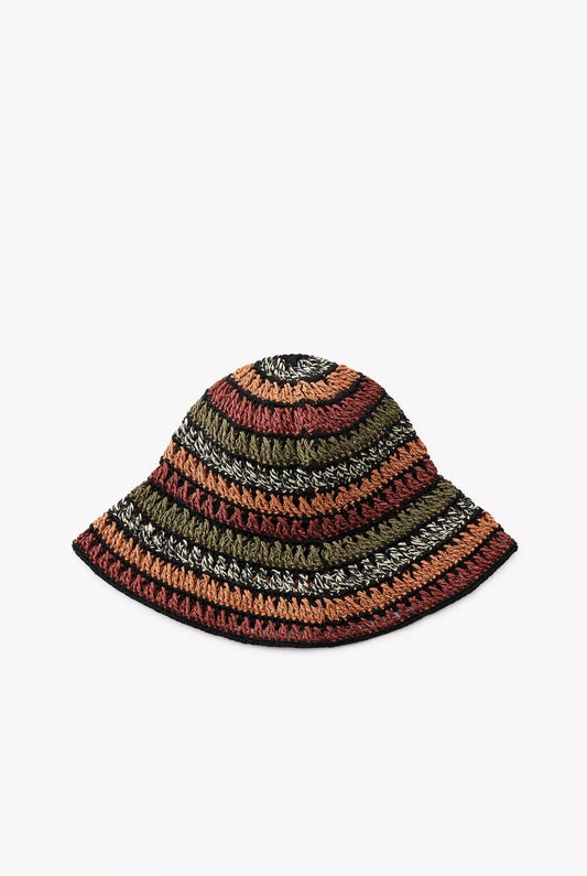 GORRO BUCKET TRENZADO COMBINADO