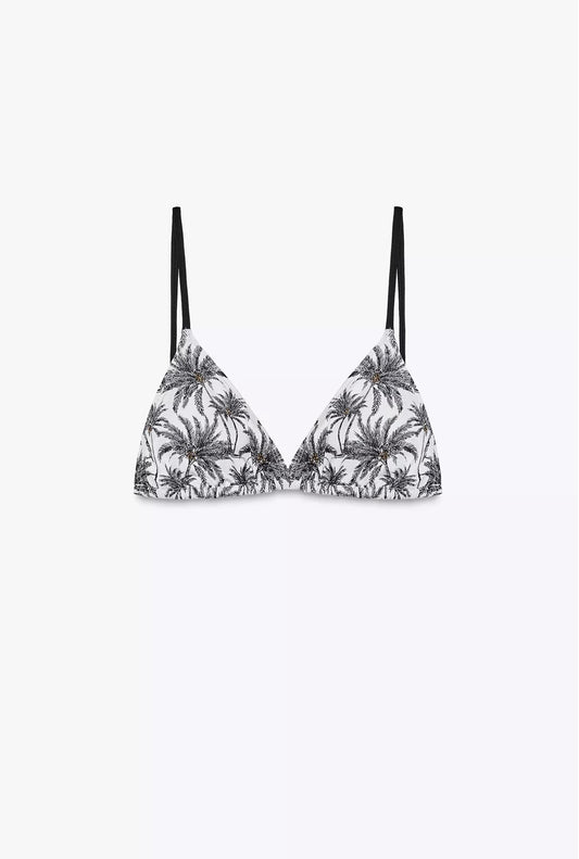 TOP BIKINI ESTAMPADO PALMERAS