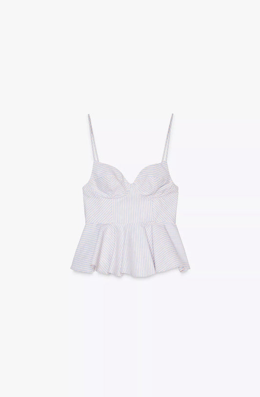 TOP POPELINA RAYAS VOLUMEN