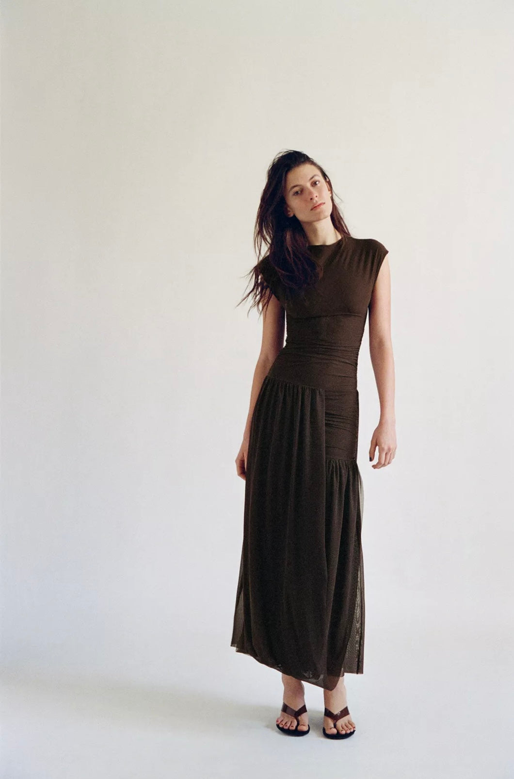 VESTIDO COMBINADO TUL GLOBO