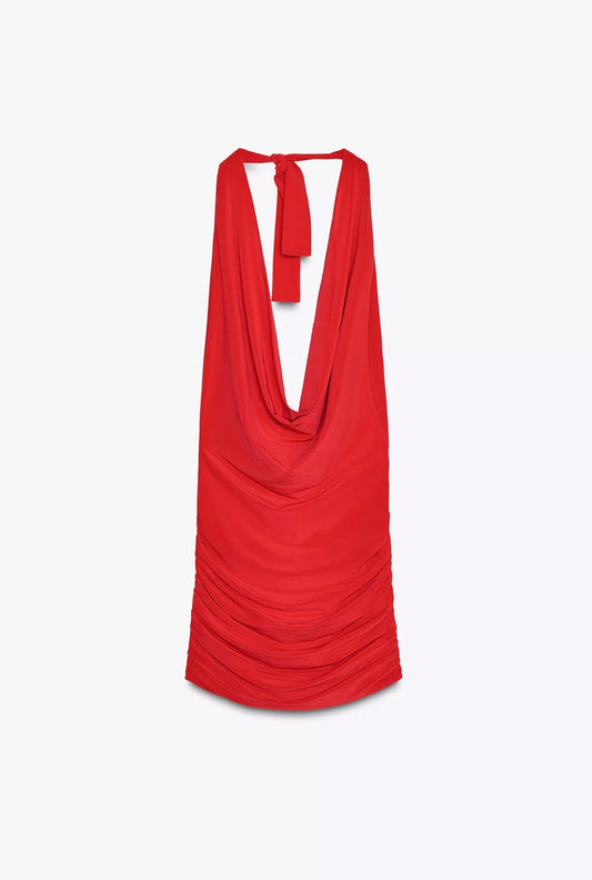 VESTIDO CORTO FRUNCES
