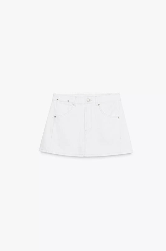 FALDA MINI MEZCLILLA TRF