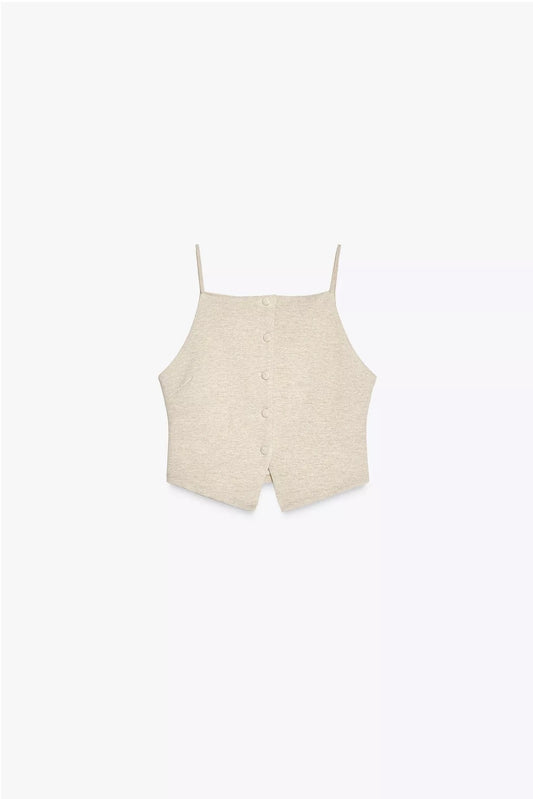 TOP CHALECO BOTONES