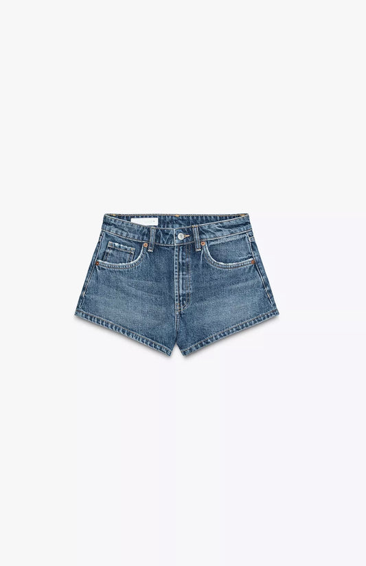 SHORTS MINI MEZCLILLA TRF TIRO MEDIO