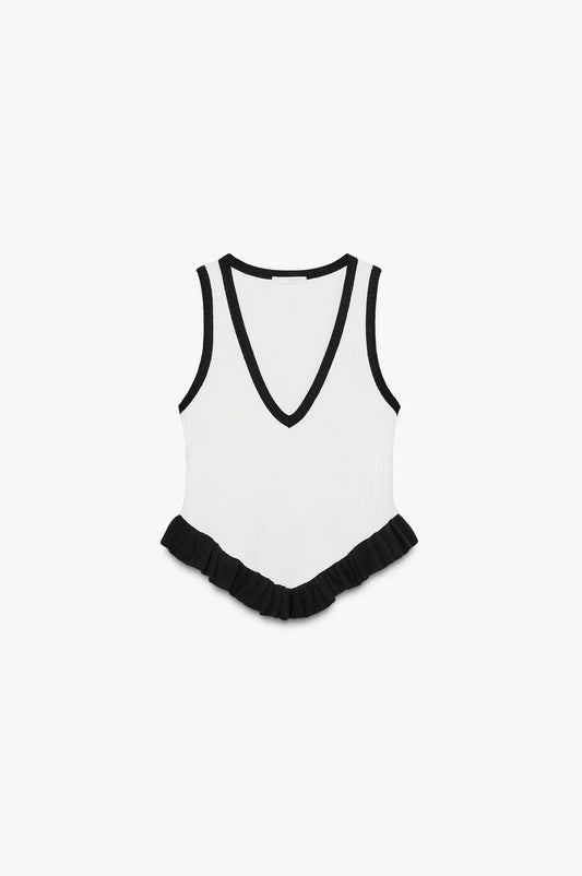 TOP CONTRASTE TRICOT